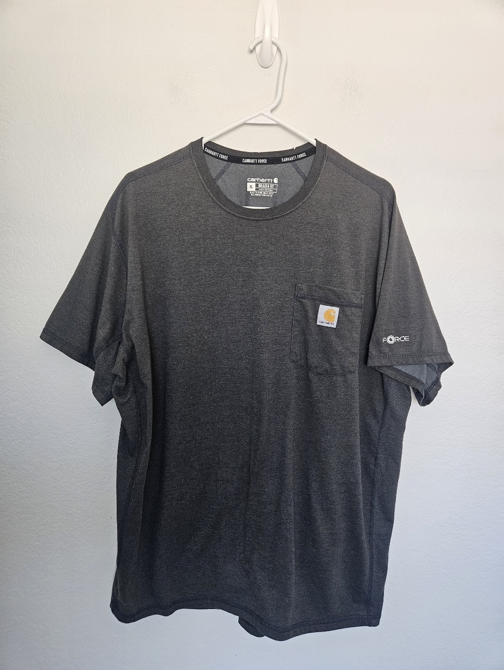 Carhartt | Force Gray Medium Weight Jersey Short Sleeve Solid T-shirt Mens XL - Picture 3 of 6